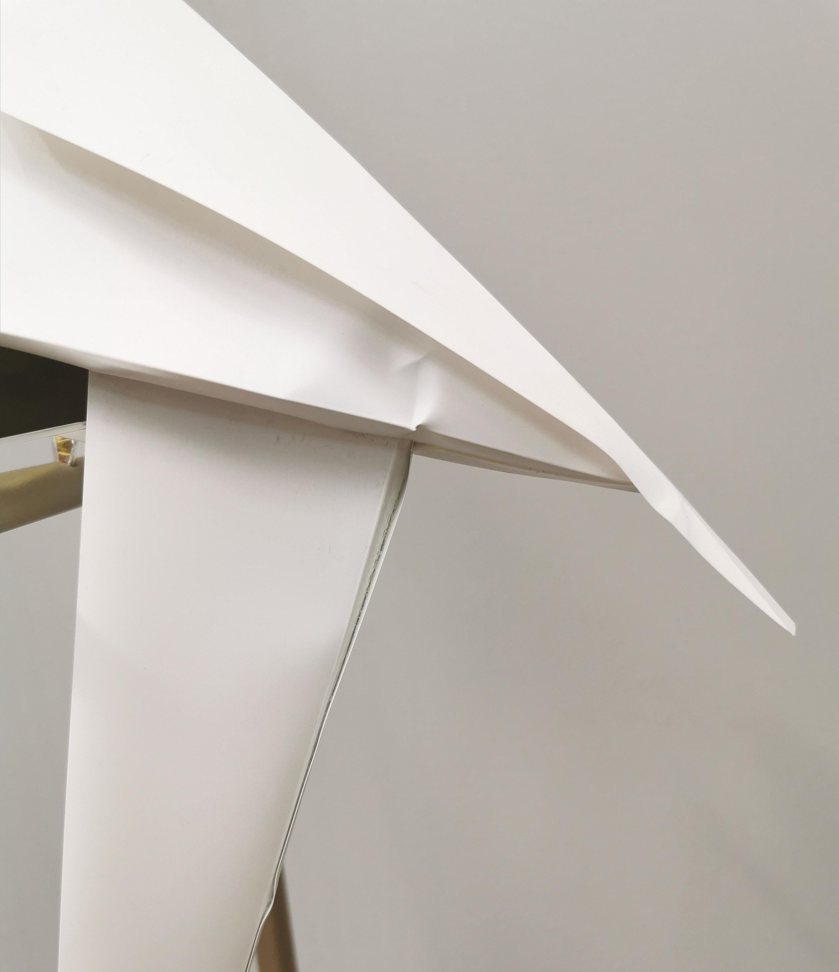 Modern Floor Lamp by Moooi Perch Light Golden Metal White Holland Design 6