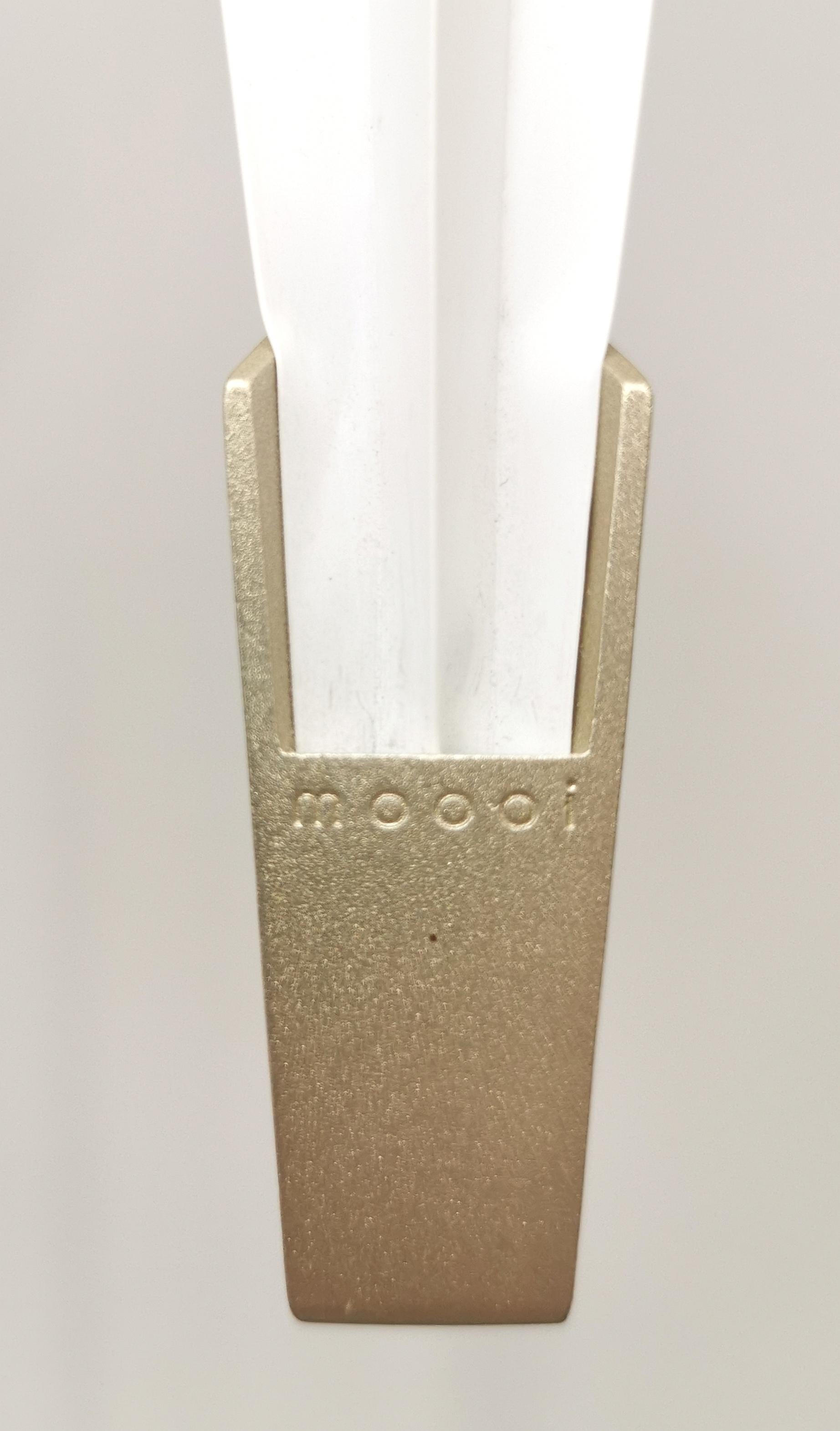Dutch Modern Floor Lamp by Moooi Perch Light Golden Metal White Holland Design