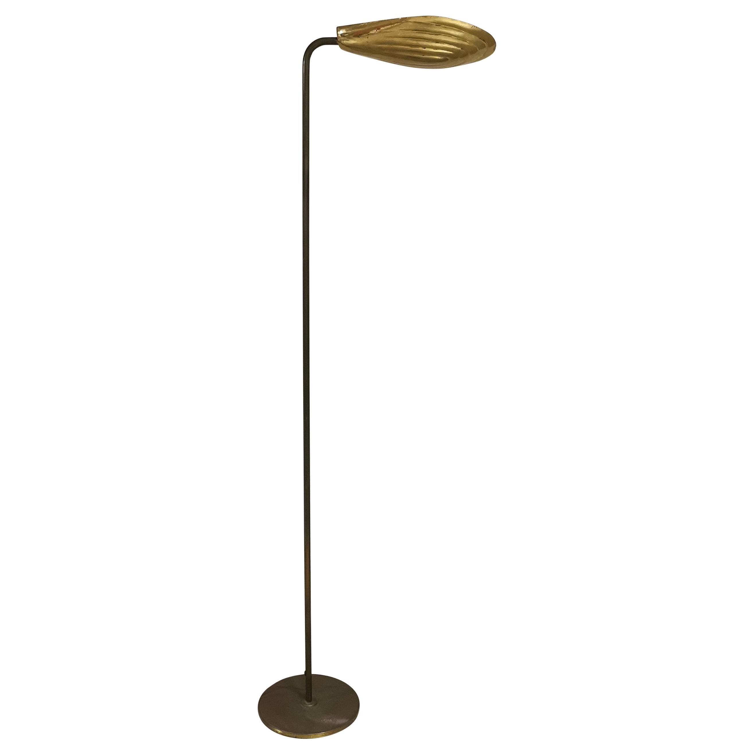 Modern Floor Lamp in Brass Adjustable by Relco Milano, Italian Design, 1980s