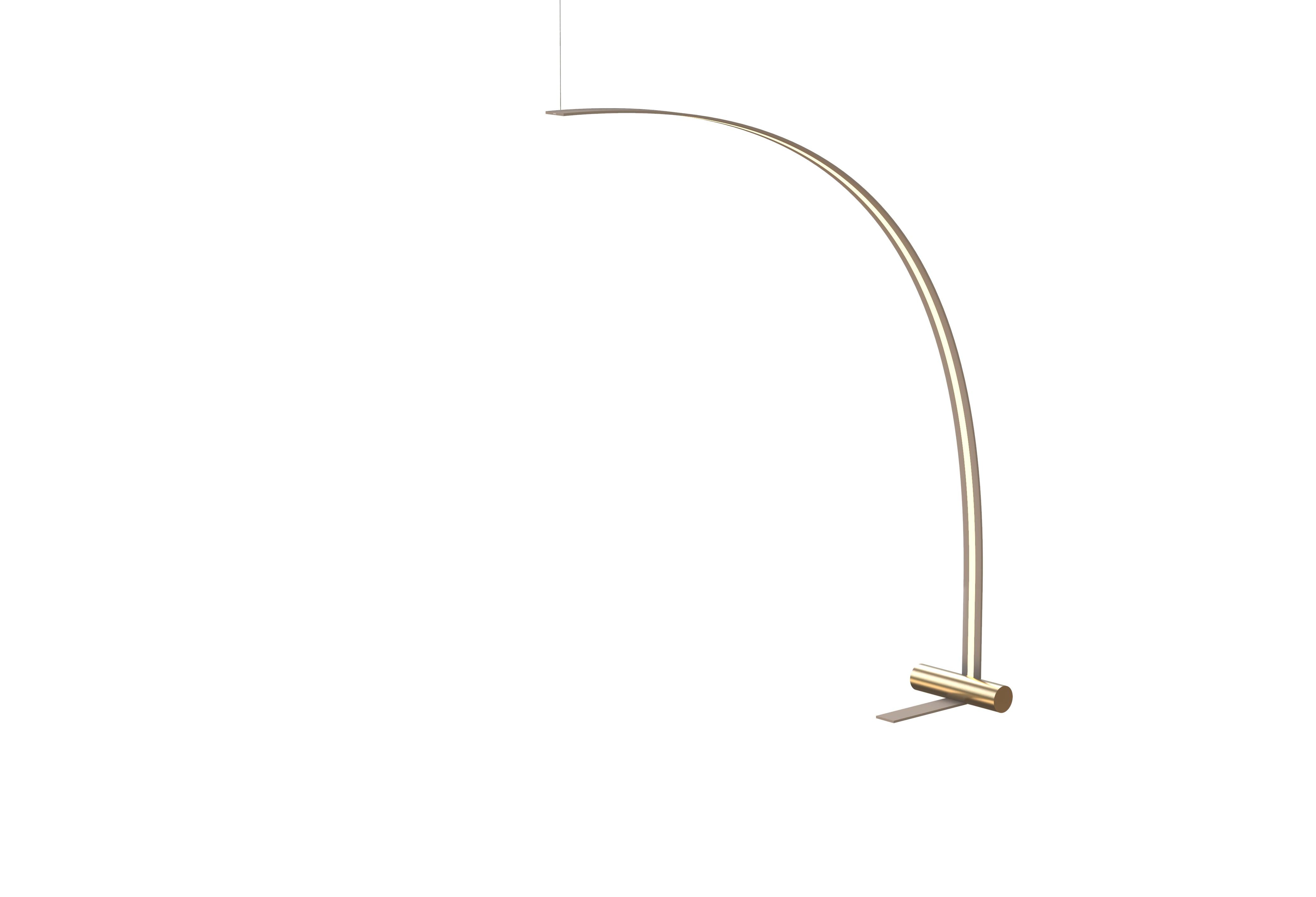 Modern Floor Lamp 'Nastro 563.64' by Studiopepe x Tooy, Beige & Brushed Brass For Sale 2