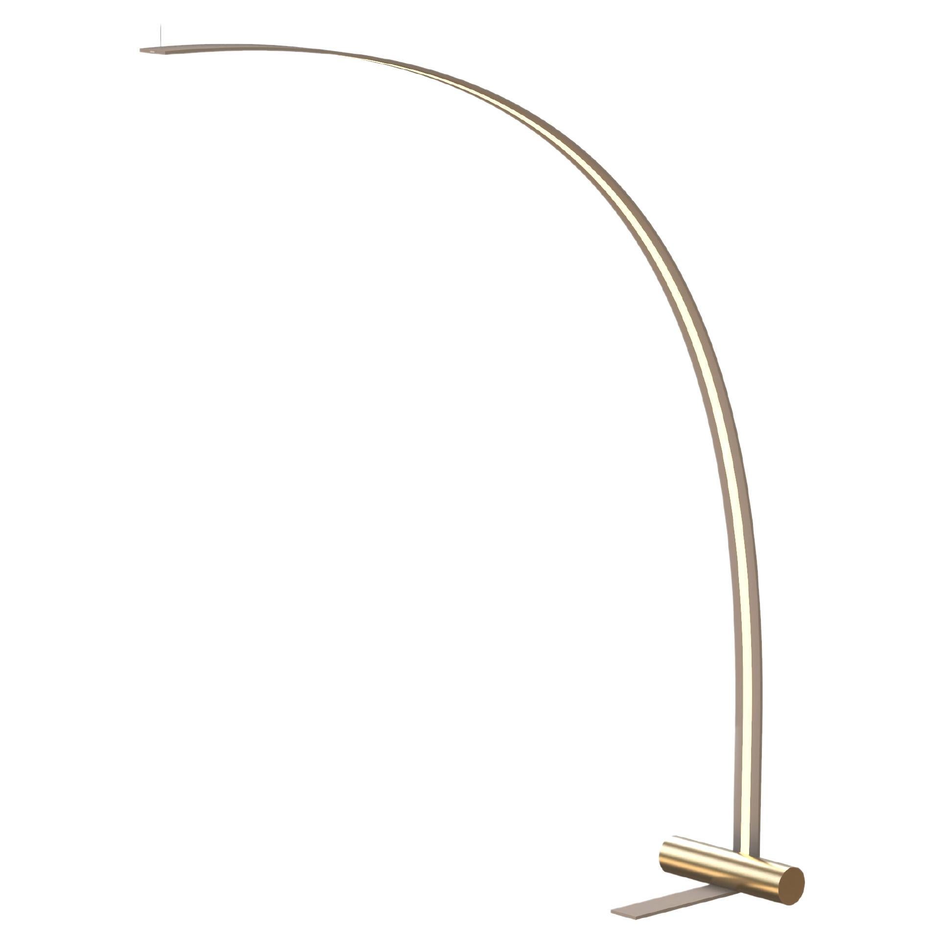 Modern Floor Lamp 'Nastro 563.64' by Studiopepe x Tooy, Beige & Brushed Brass For Sale