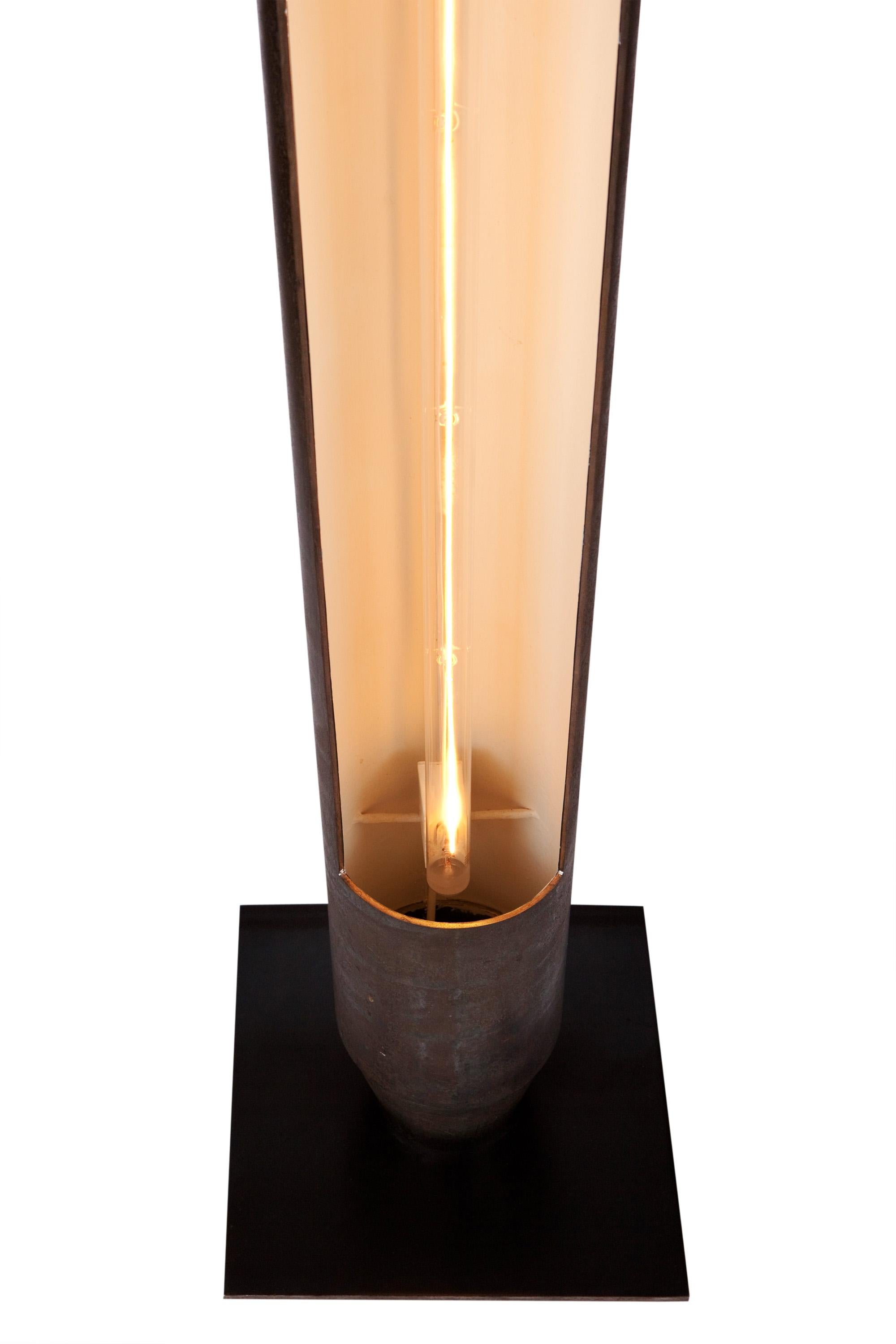Contemporary Modern Floor Lamp Rough Steel Led For Sale