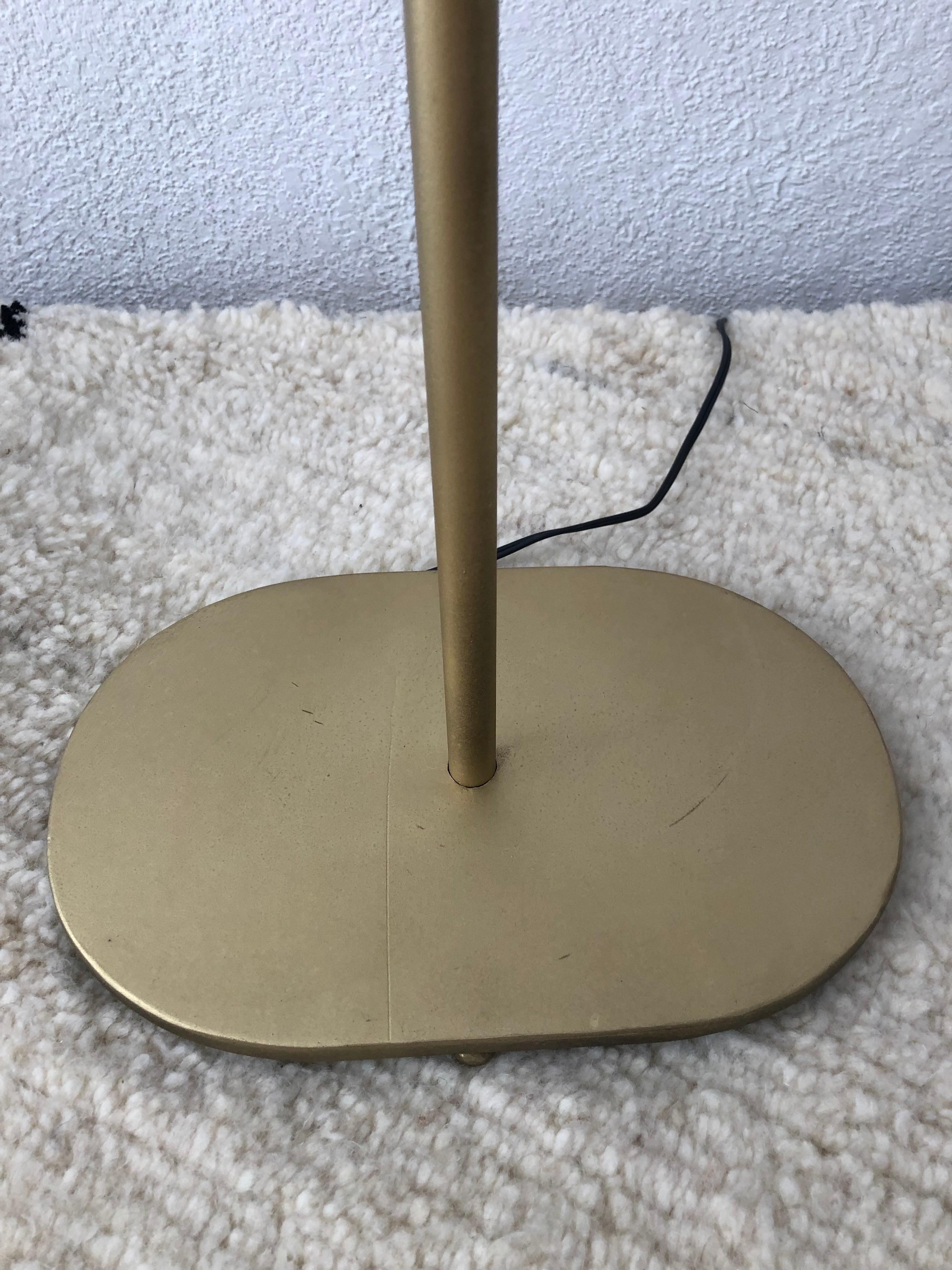 Modern Floor Lamp with Gilded Iron Base, a Pair For Sale 3