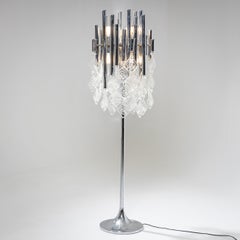 Lampada da terra moderna con gocce di vetro, 20° secolo