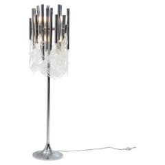Lampada da terra moderna con gocce di vetro, 20° secolo