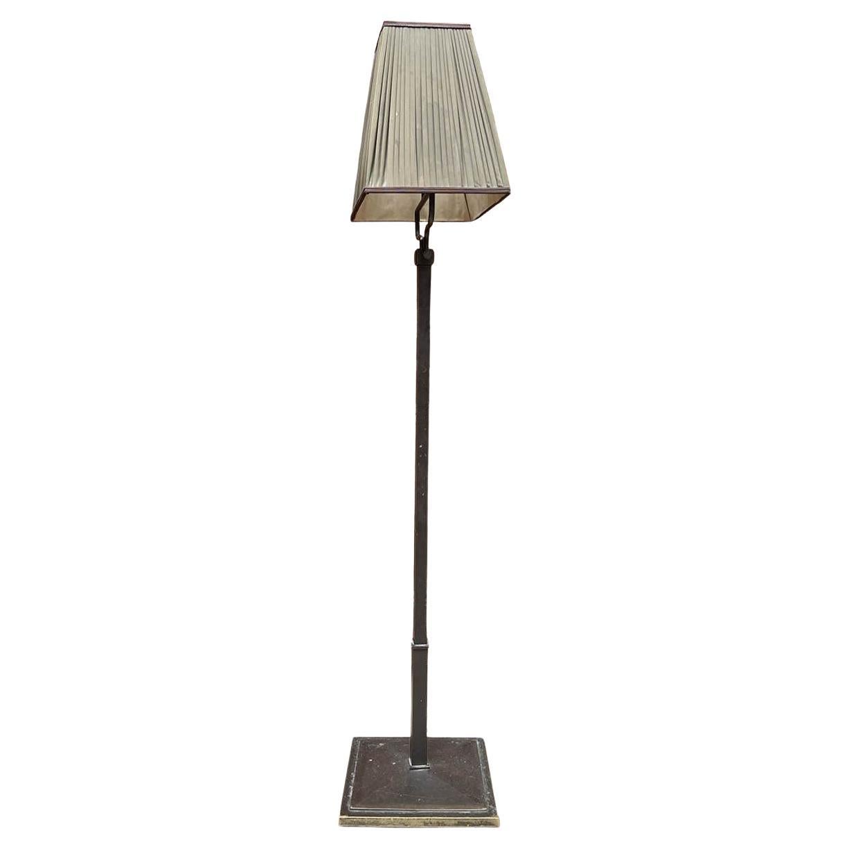 Modern Floor Lamp with Square-Section Metal Base, France, Late 20th Century
