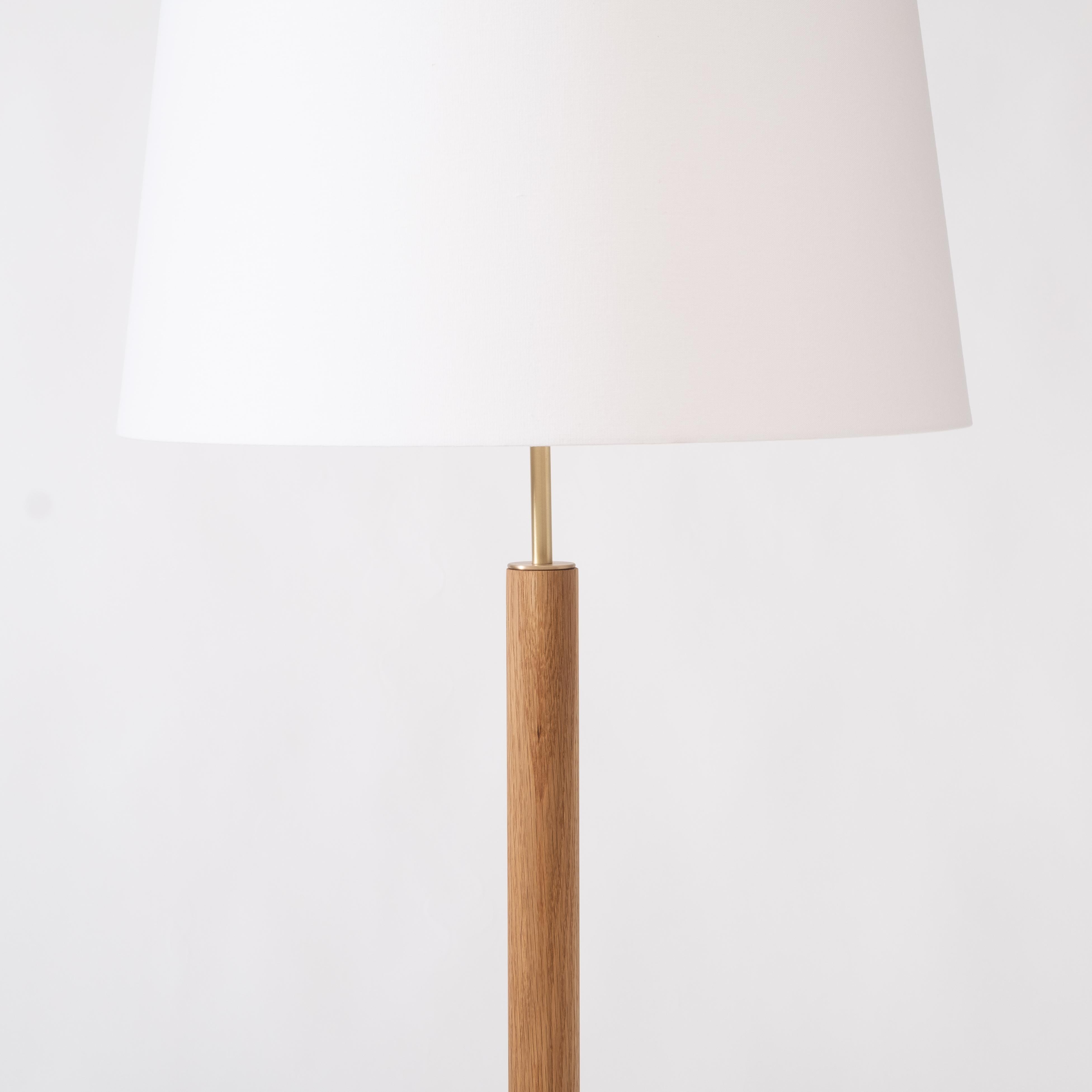 white wood floor lamp