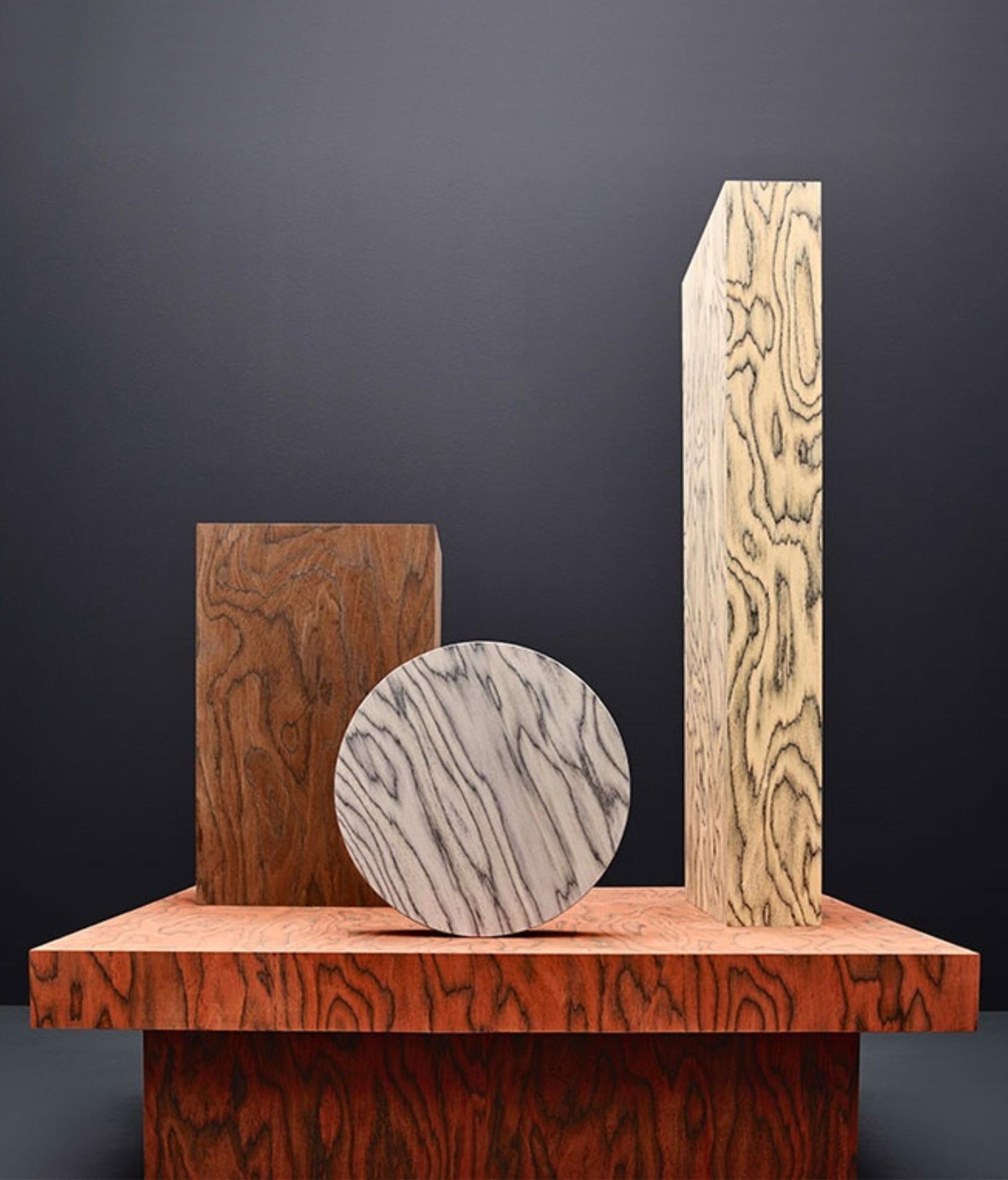 Specchio da terra moderno Lake 5 in Ettore Sottsass impiallacciato in Wood da NOOM in vendita 3