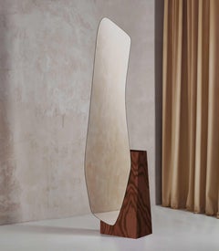 Moderner Bodenspiegel See 5 in Ettore Sottsass ALPI Holzfurnier von Noom