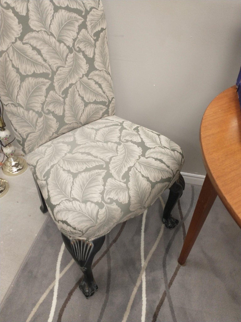 Modern Floral Clawfoot Dining Chairs For Sale at 1stDibs