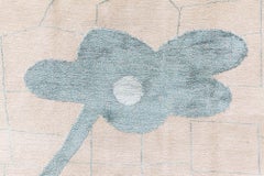 Modern Floral Tibetan Handmade of Silk and Wool Rug by Doris Leslie Blau