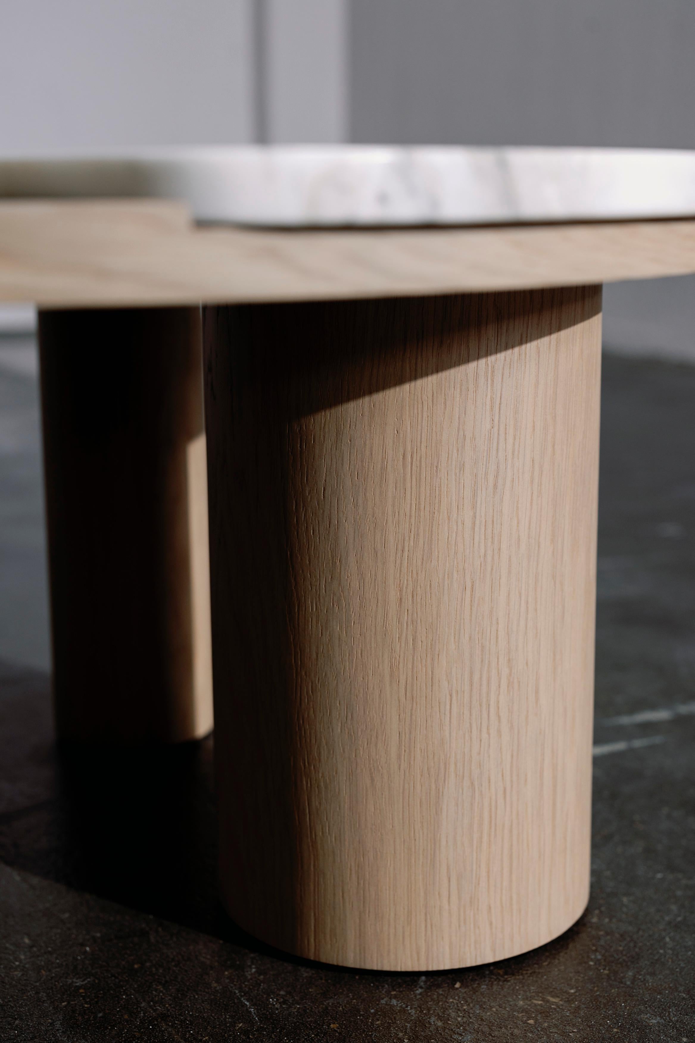 Modern Flow Nesting Coffee Table Calacatta Marble Handmade Portugal Greenapple For Sale 1