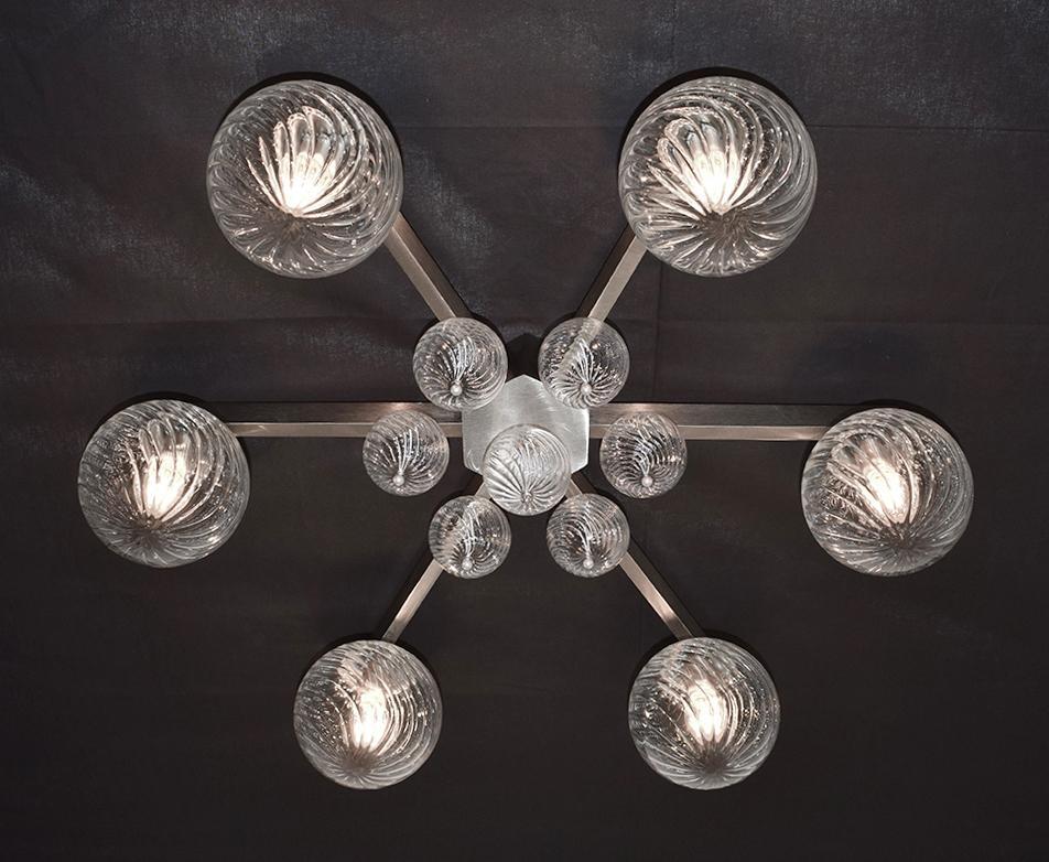 Italian Modern Flush Mount by Fabio Ltd For Sale