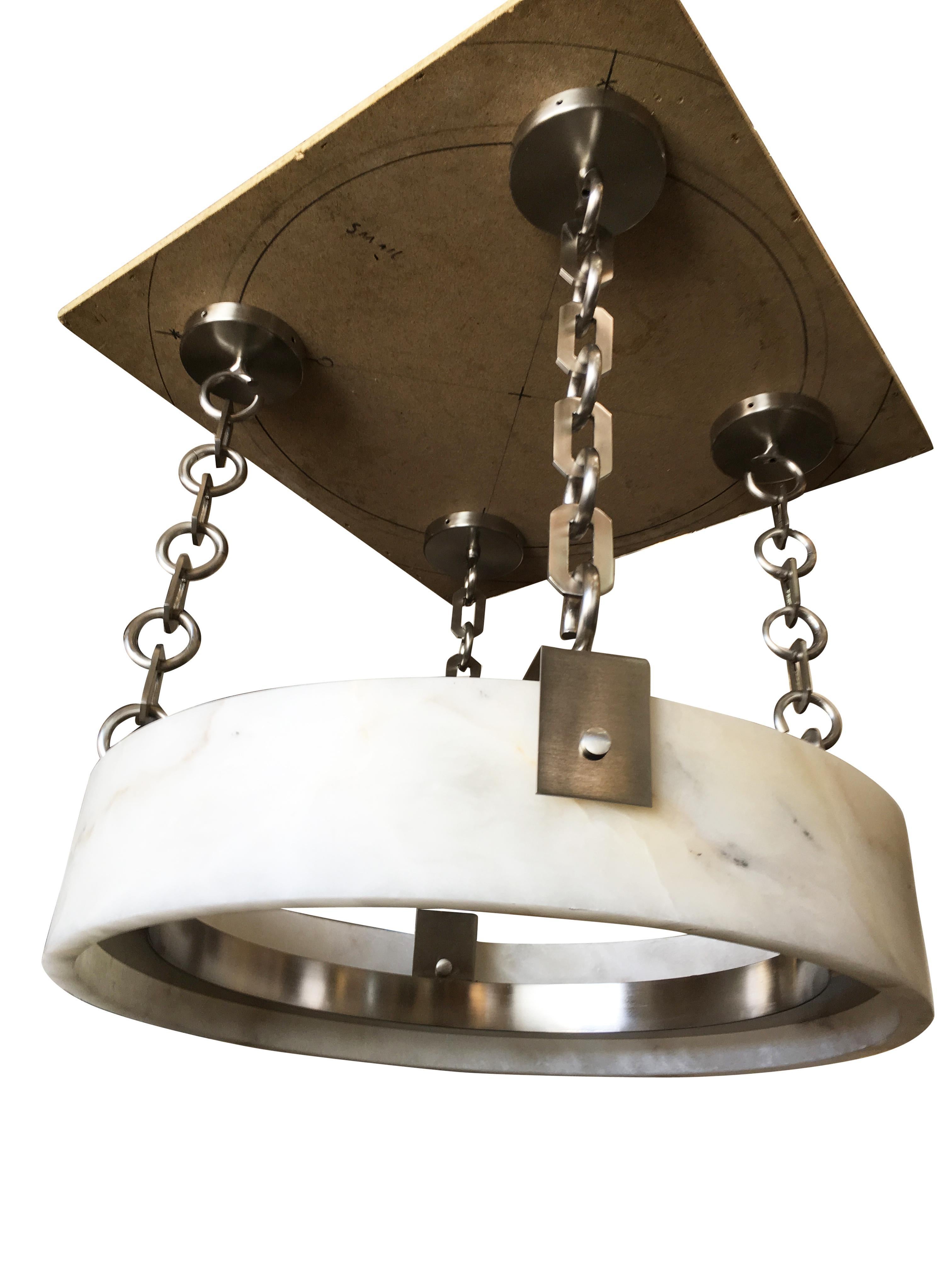 Modern flush mount chandelier with large handmade 36