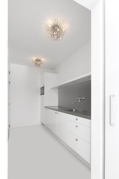 Modern flush mount in a nickel finish - Hollywood collection, by BRAND VAN