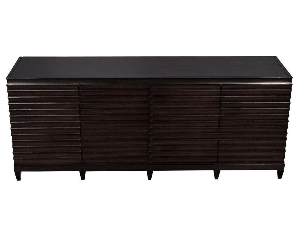 Modern Fluted Buffet Sideboard Cabinet by Barbara Barry for Baker Furniture In New Condition In North York, ON