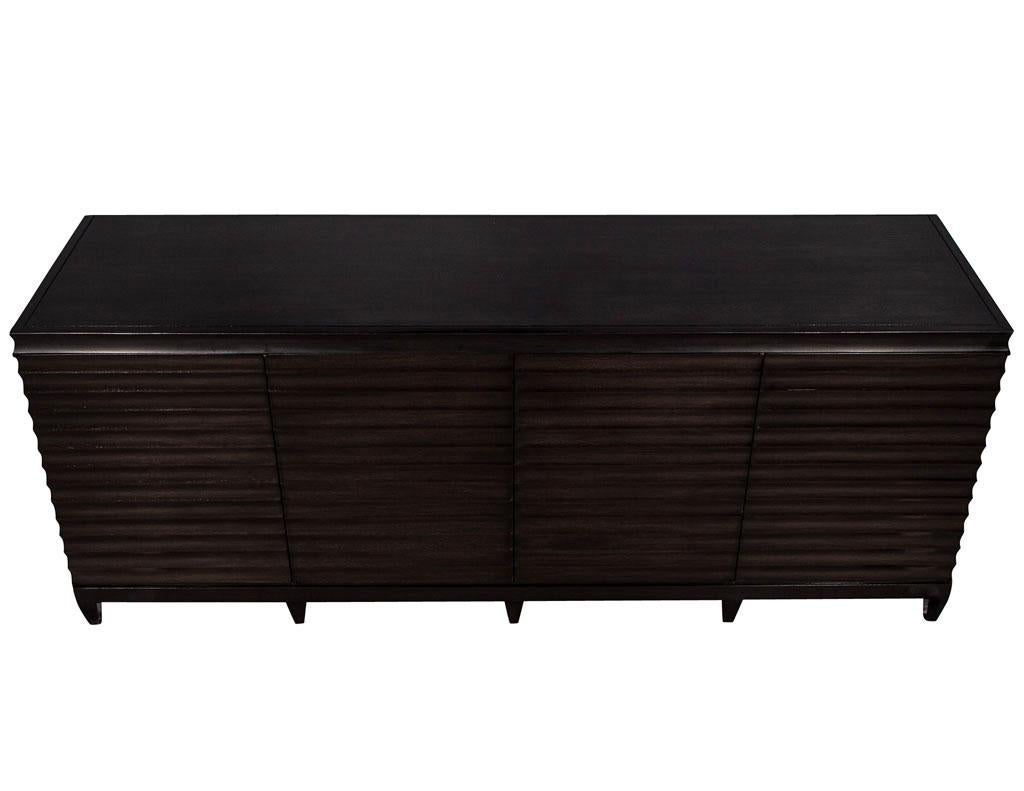 Contemporary Modern Fluted Buffet Sideboard Cabinet by Barbara Barry for Baker Furniture