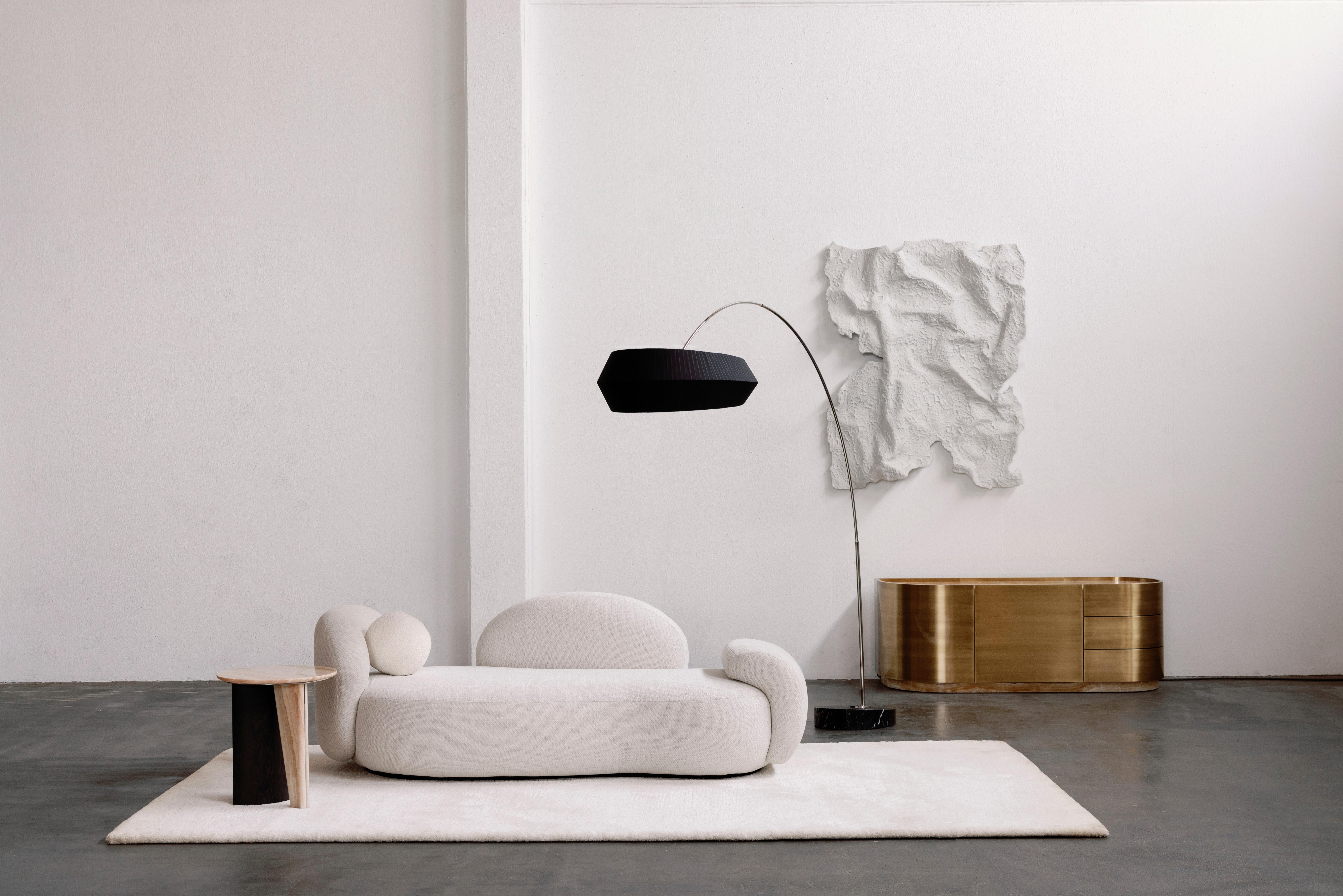 Table d'appoint moderne Foice, pierre d'onyx, fabriquée à la main au Portugal par Greenapple Neuf - En vente à Lisboa, PT