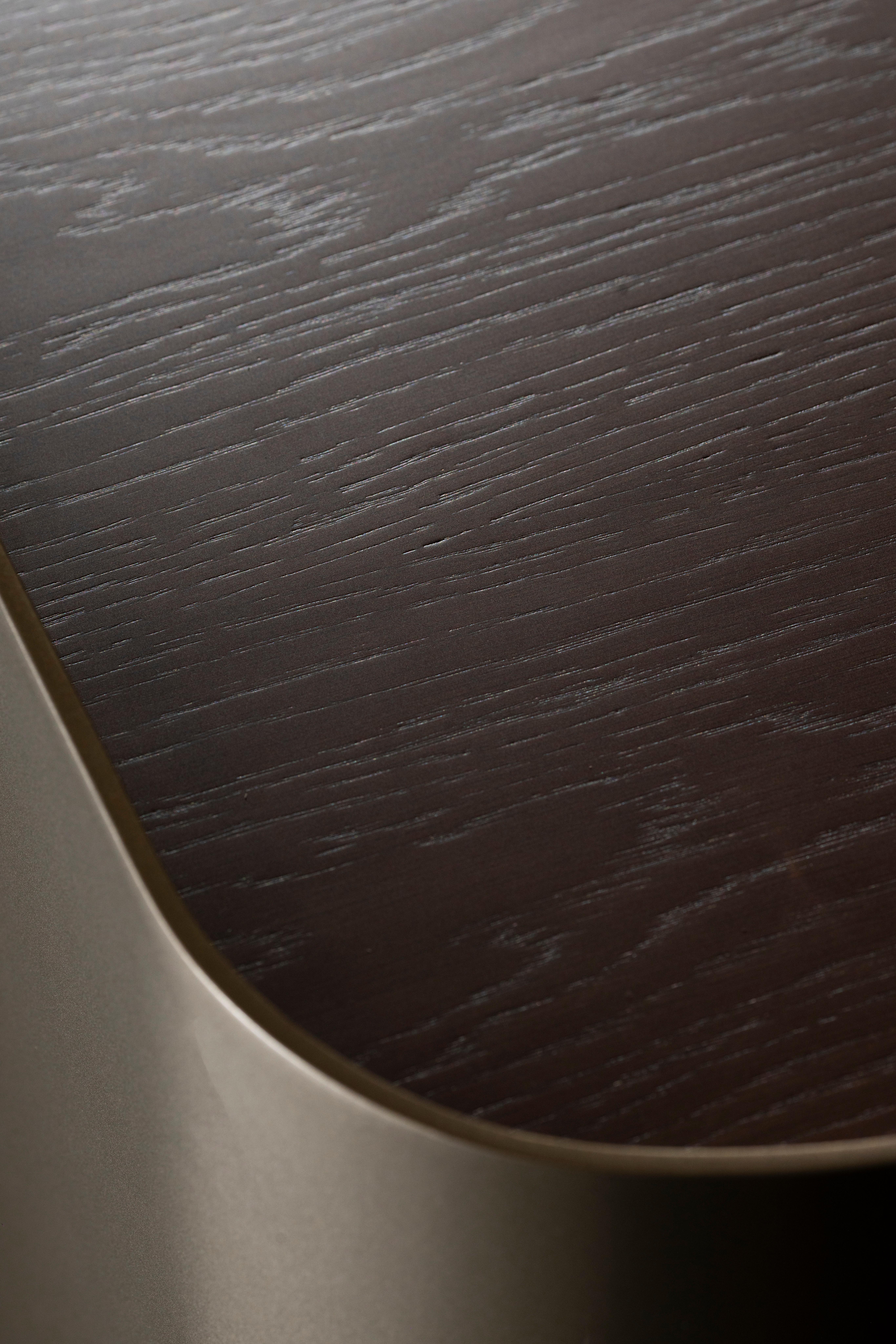 Table de chevet moderne Foldes Set/2, Champagne Laqué, Oak, Handmade by Greenapple en vente 3