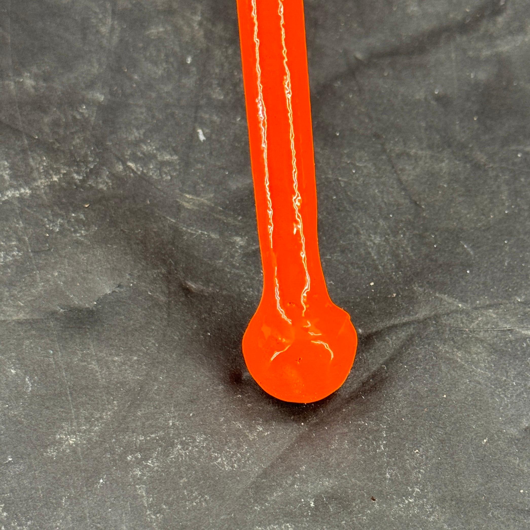 20th Century Modern Foldable Metal Hermes-Orange Round Cafe Table For Sale