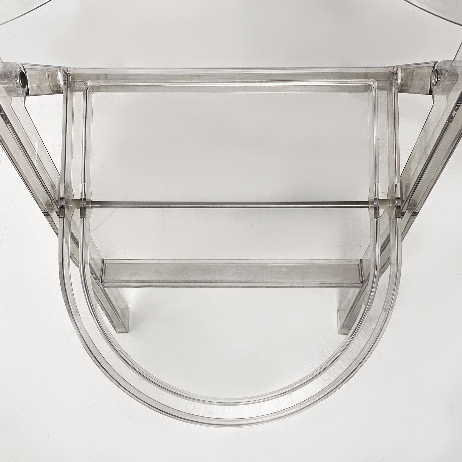 Plexiglass Modern Folding chair Tric Achille & Pier Giacomo Castiglioni Bonacina Italy 2000 For Sale