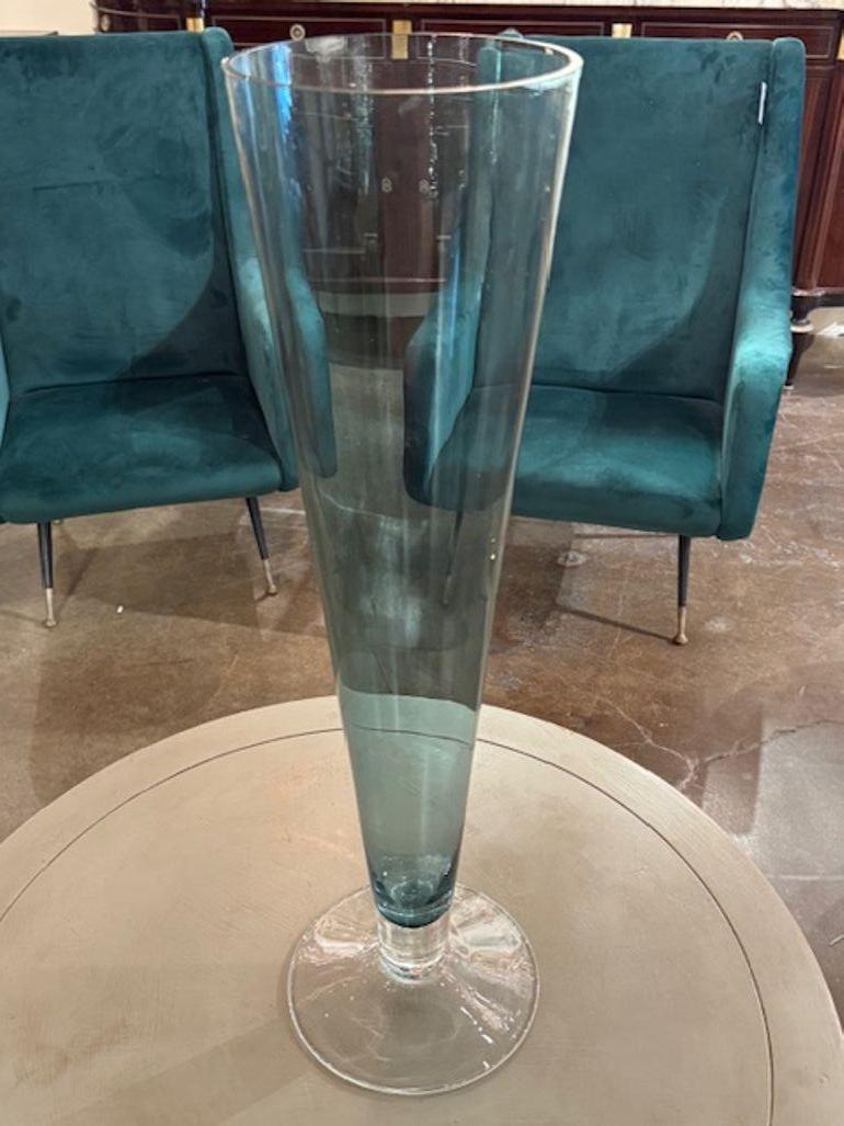 Vase moderne en verre de Murano Greene & Greene Greene Bon état - En vente à Dallas, TX