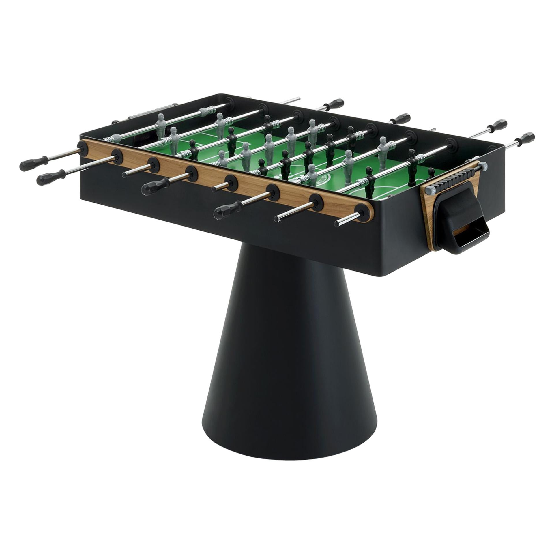 Modern Football Table in Black Red White Iron and Wood Outdoor Indoor