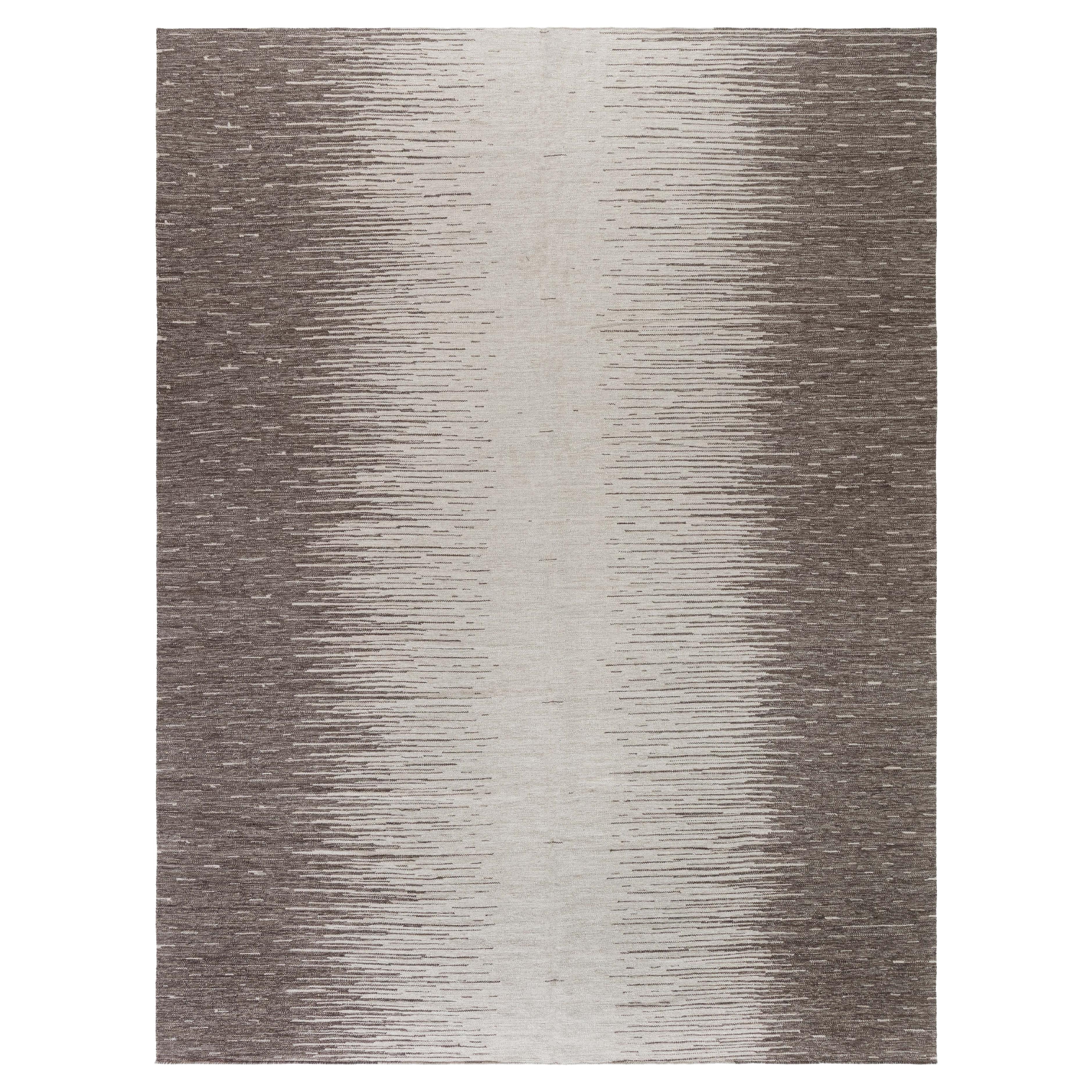 Modern Forel Scandinavian Style Flat Weave Wool Rug by Doris Leslie Blau For Sale