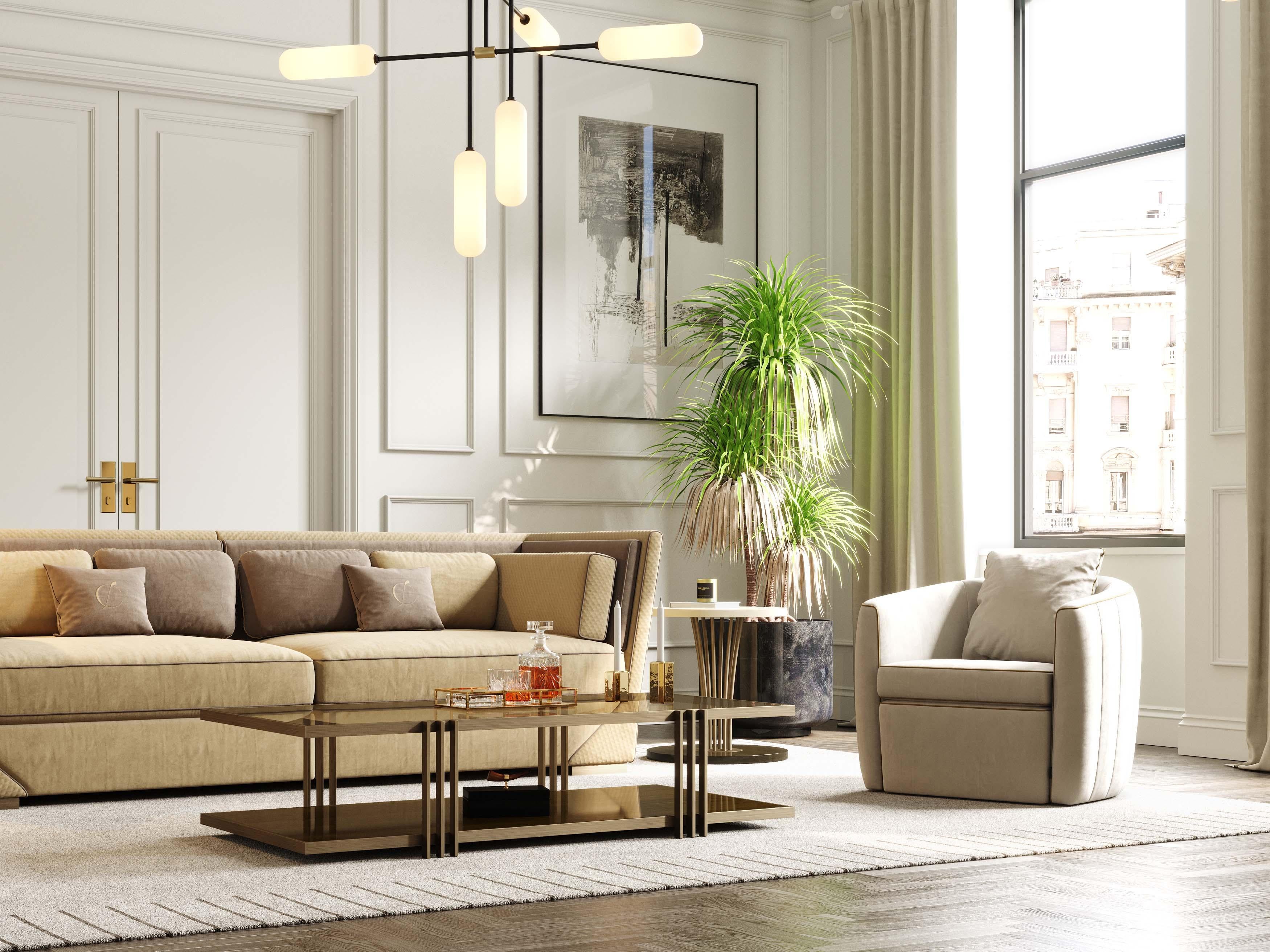 XXIe siècle et contemporain Fauteuil Fortune moderne en daim et velours, fabriqué à la main par Stylish Club en vente