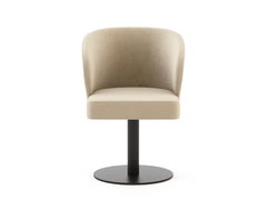 Modern Fortune Swivel Chair Made with Iron and Suede, Handmade by Stylish Club