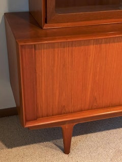 Modern Founders Furniture Company Danish Teak Credenza With Display