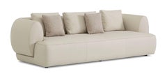 Modern  Four Seaters Sofa Frame Made in Wood Back Frame Leather Customisable