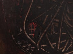 Quadro moderno dipinto a olio firmato e datato Scanavino 1963