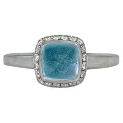 Anello moderno Fred Pain de Sucre in oro 18 carati da 1,80 carati con diamante Topazio a grappolo