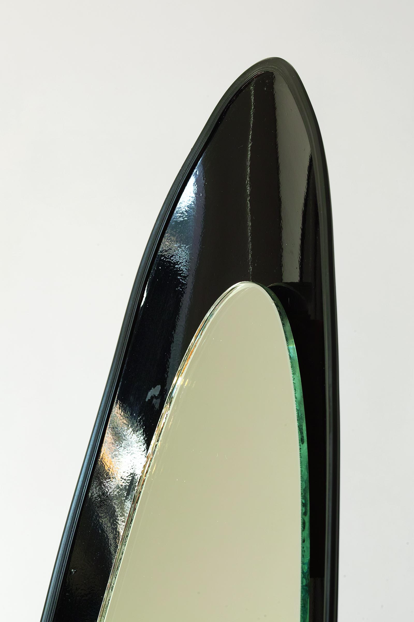 Late 20th Century Modern Freestanding Full Length Lipstick Mirror For Sale