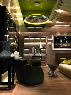 FAMILY Freestanding Bookcase with led lights and Shelves - Shiny Lacquered