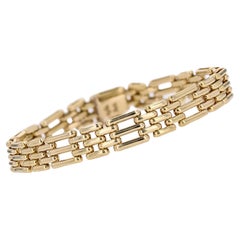 Bracciale moderno francese in oro giallo 18 carati A Link