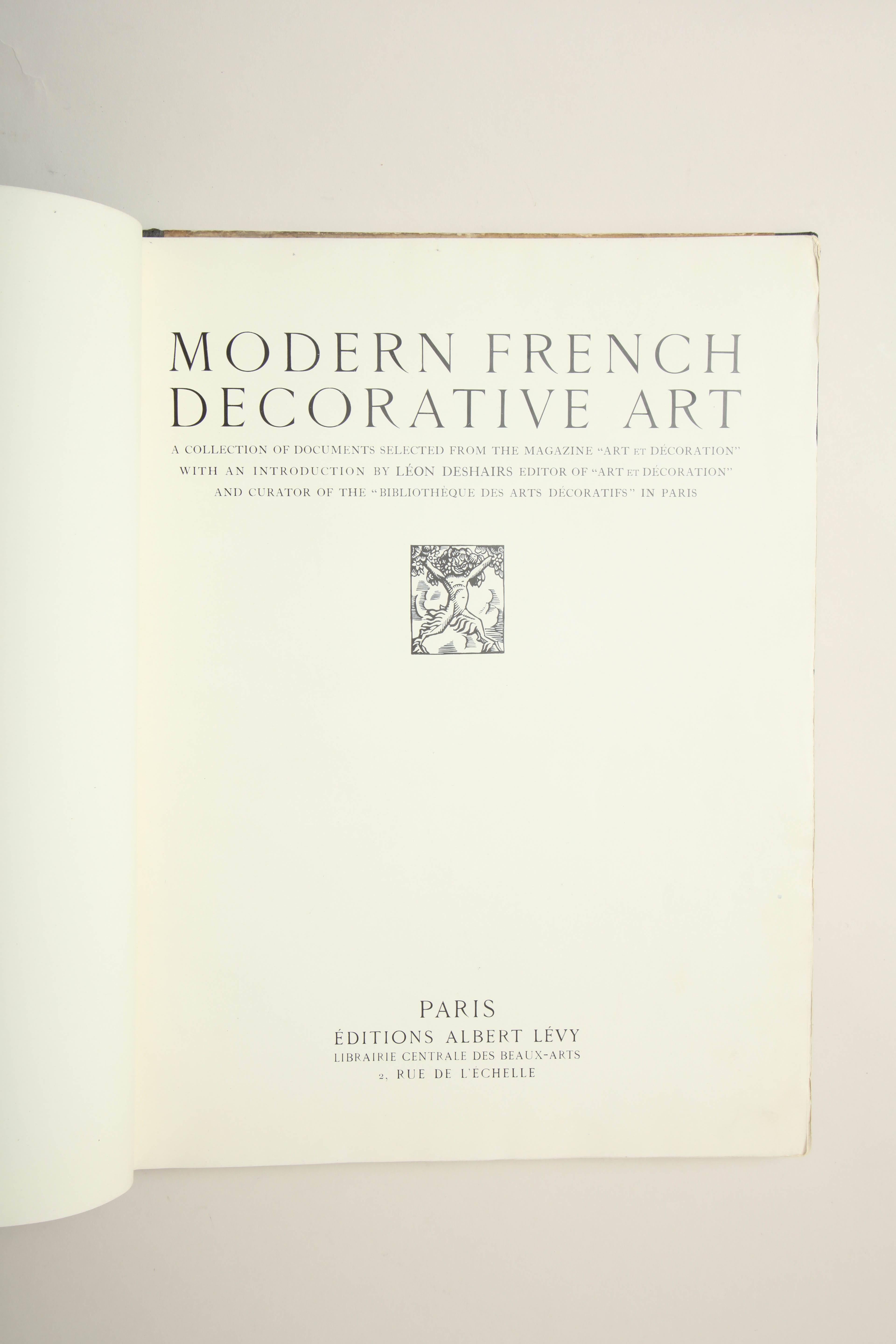 20th Century Modern French Decorative Art by Leon Deshairs For Sale