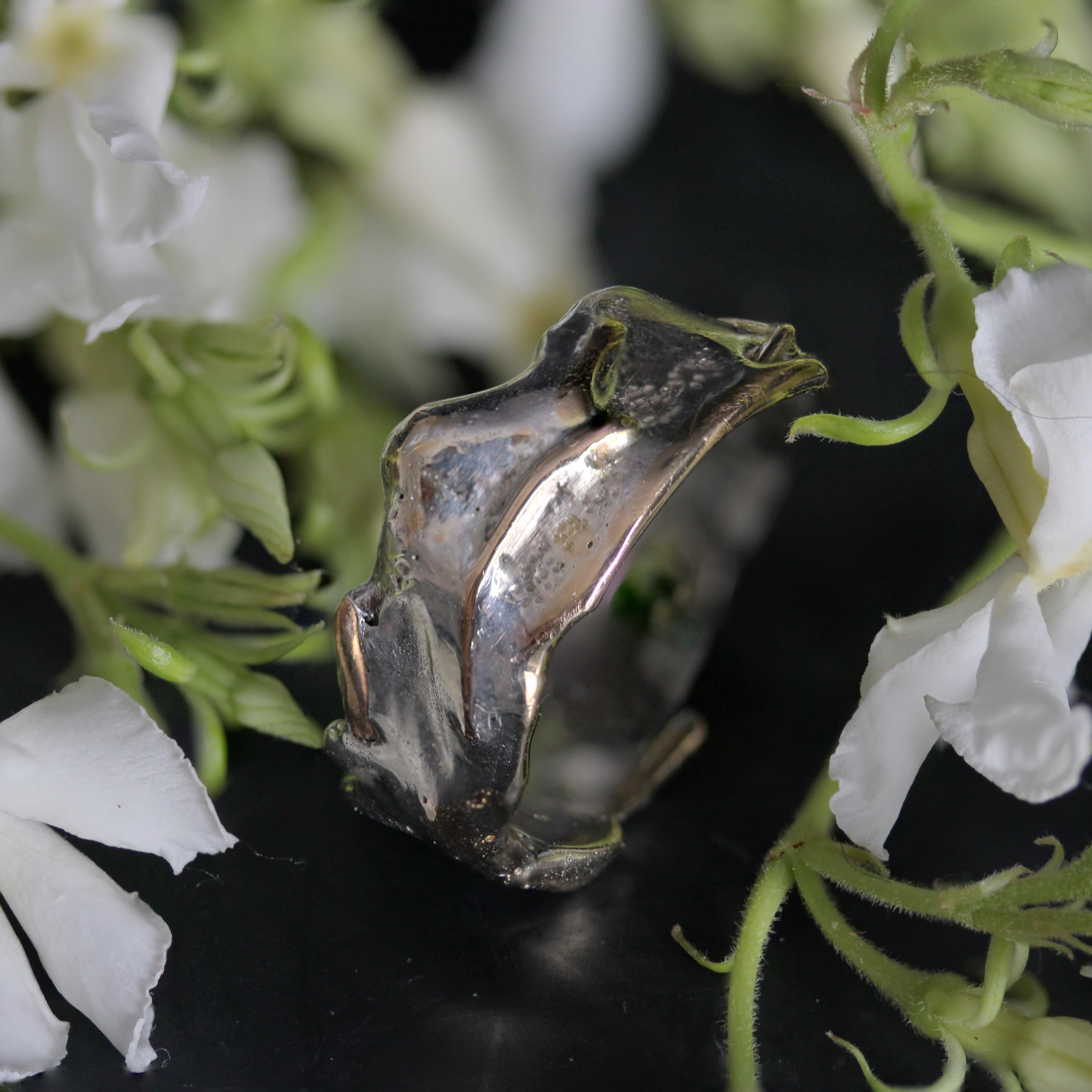 Donna Anello Bangle in argento di design moderno francese in vendita