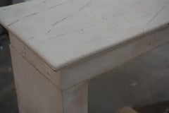 Modern French Limestone Fireplace