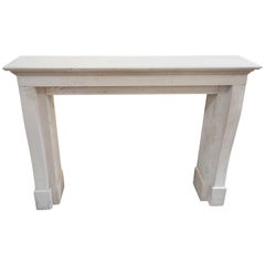 Modern French Limestone Fireplace