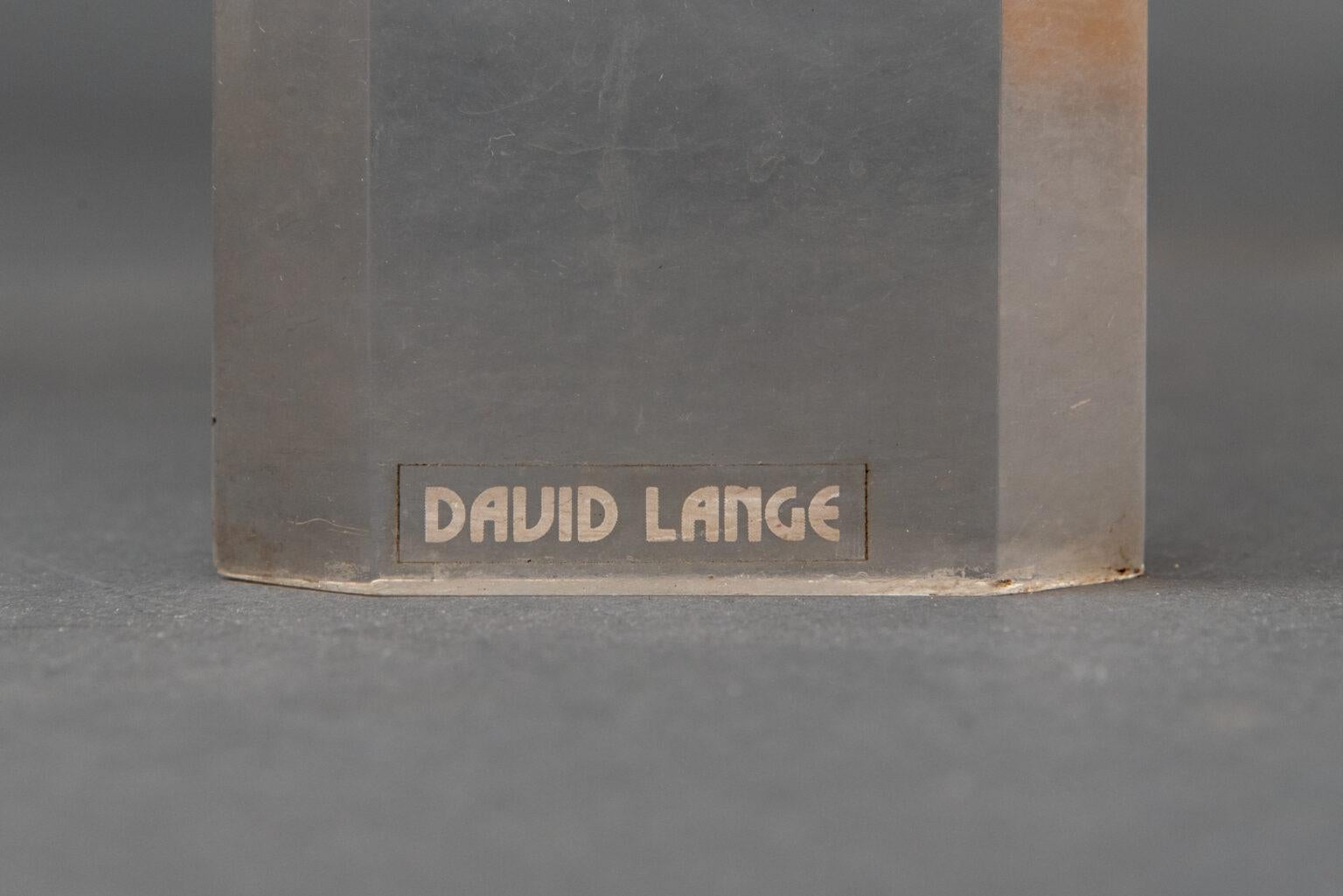 Modern French Lucite Étagère Three Shelves by David Lange 3