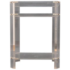 Modern French Lucite Étagère Three Shelves by David Lange