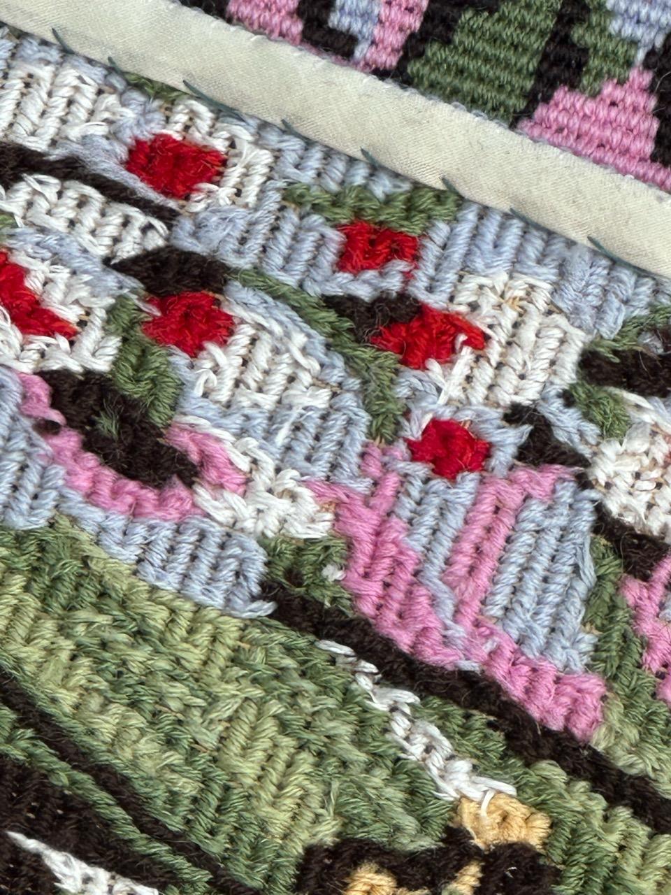 Modern French needlepoint tapestry Attribute to Hervé Lelong in vendita 10