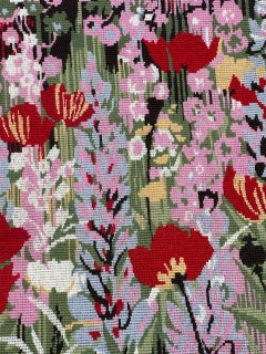 Modern French needlepoint tapestry Attribute to Hervé Lelong