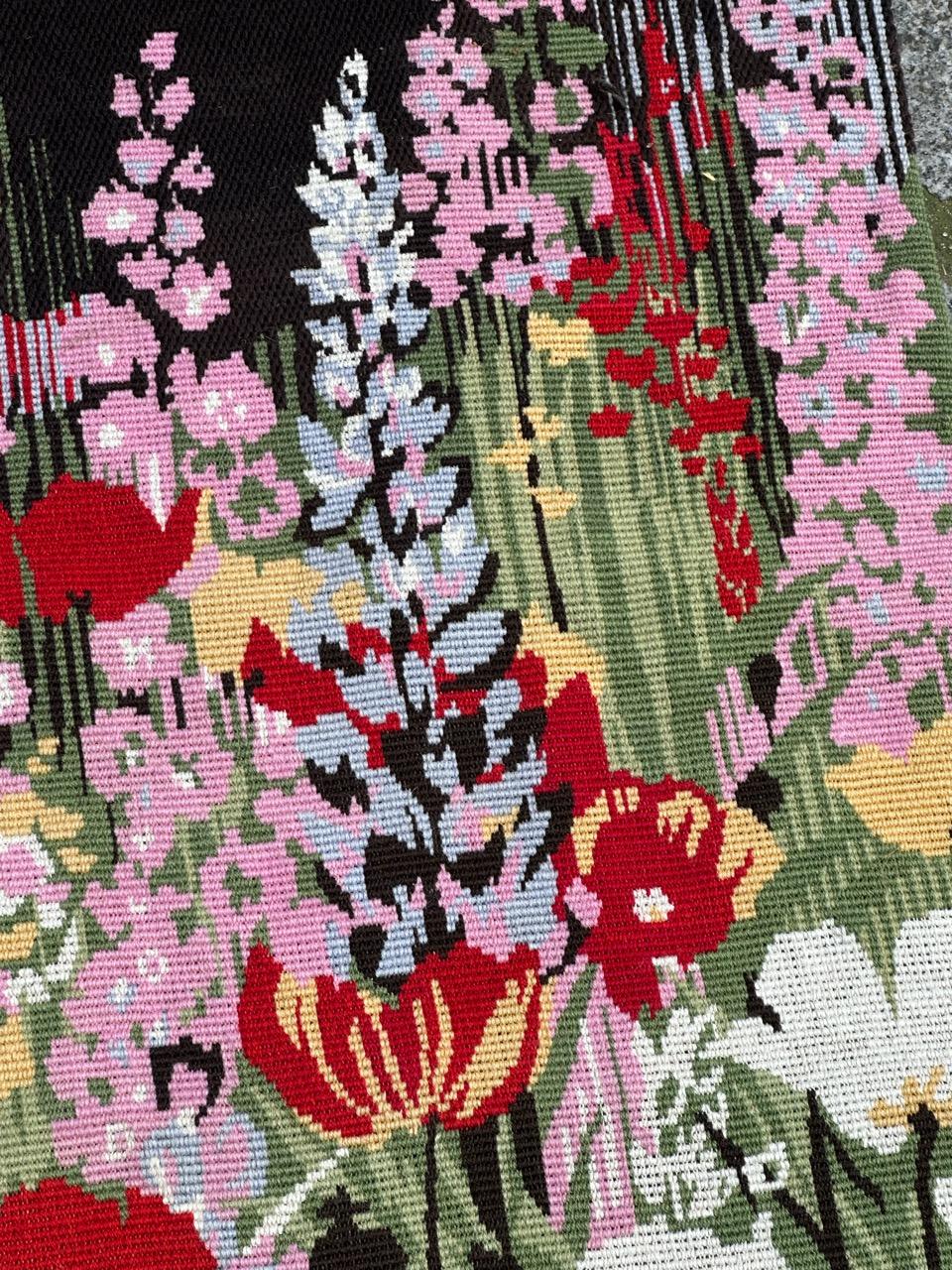 Francese Modern French needlepoint tapestry Attribute to Hervé Lelong in vendita