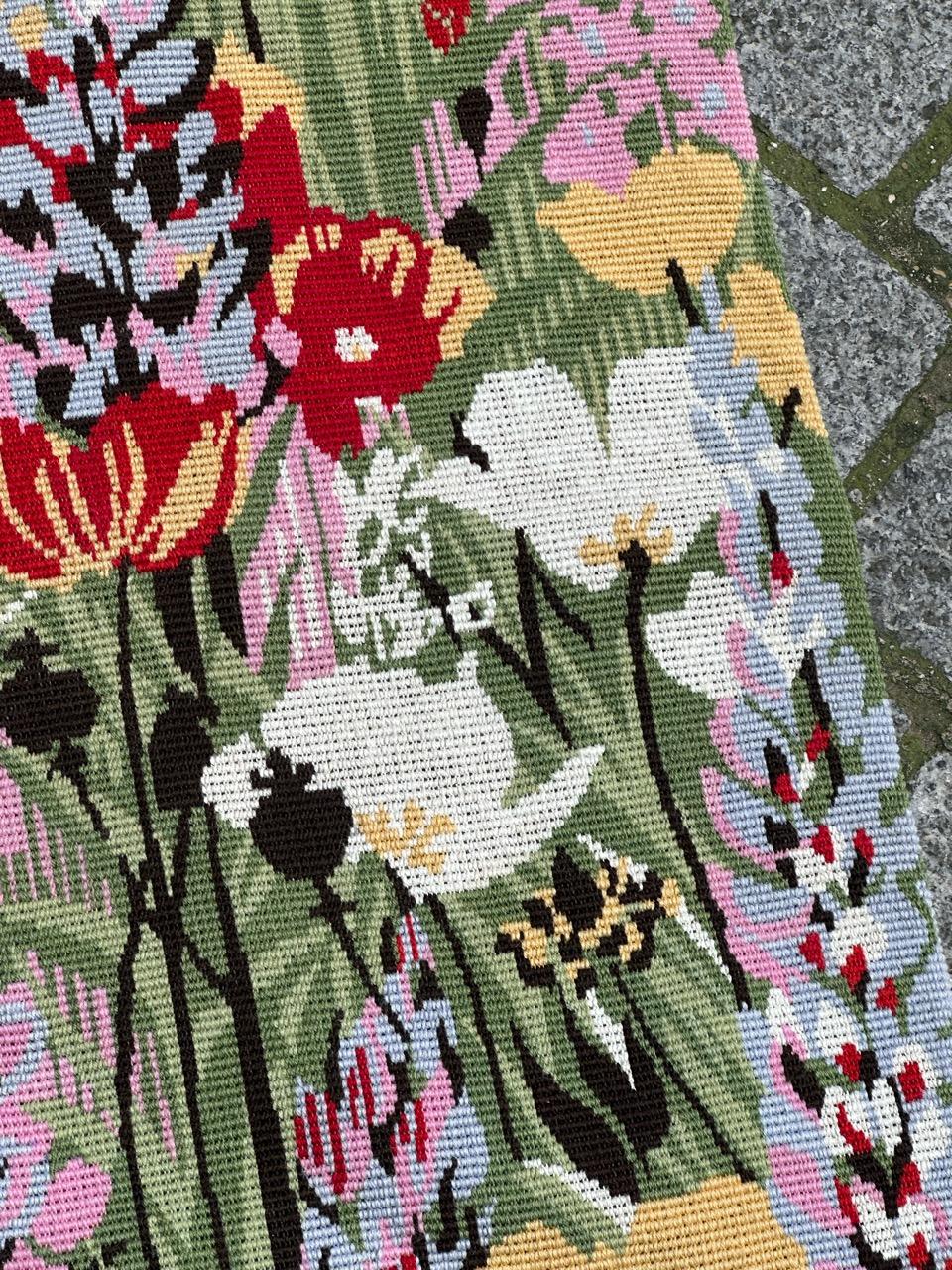 Punto croce Modern French needlepoint tapestry Attribute to Hervé Lelong in vendita