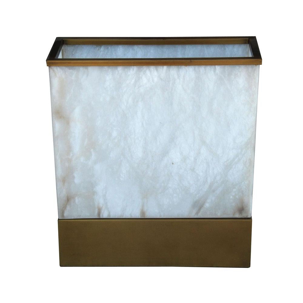 Modern French Onyx Table Lamp In Distressed Condition In Pasadena, TX