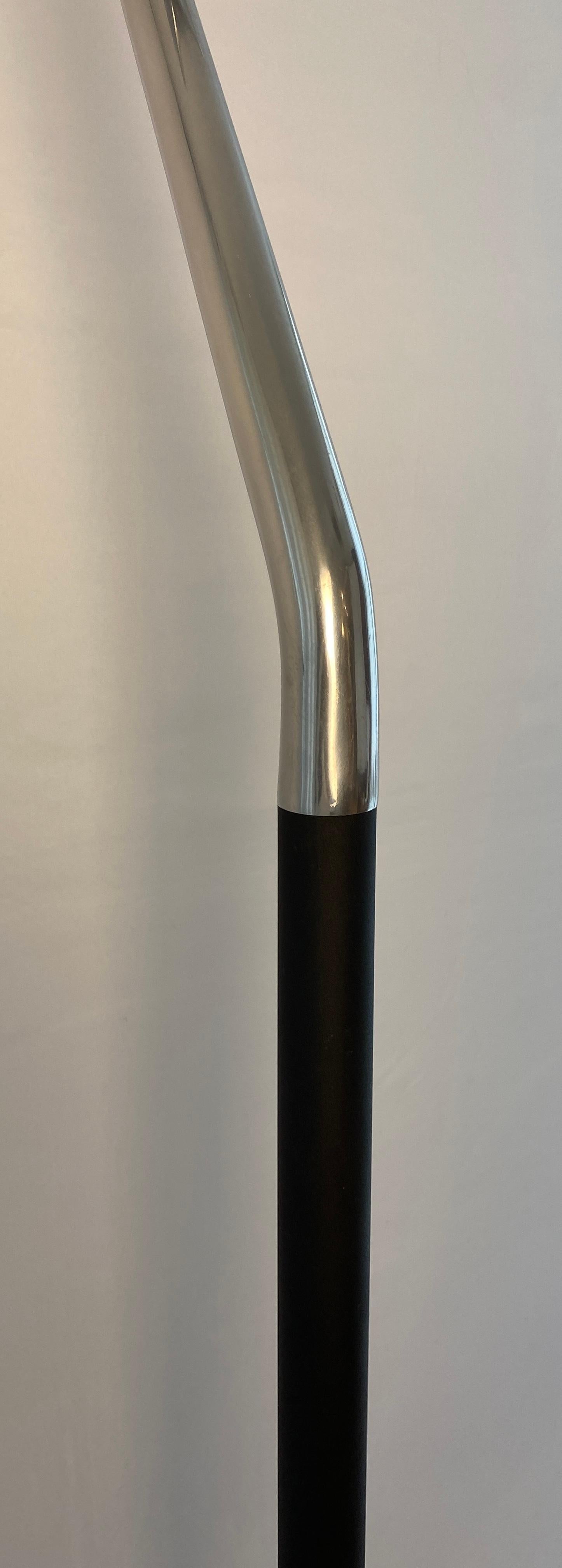 Modern French Polished Chrome Floor Lamp by LG, Paris France For Sale 6