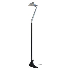 Modern French Polished Chrome Floor Lamp by LG, Paris France